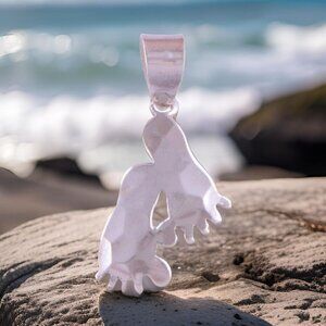 Sterling Silver Bare Feet Pendant